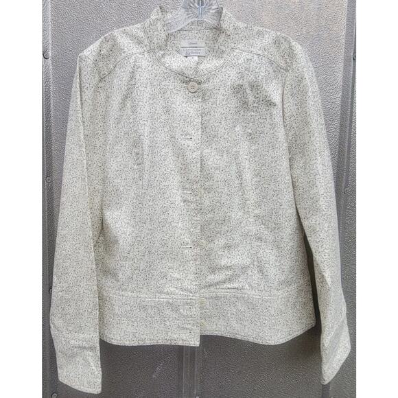 Christopher & Banks Denim Style Button Up Long Sleeve Stretch Jacket Size M - Picture 1 of 9